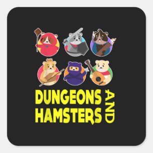 Adesivo Quadrado Presentes Engraçados de Hamster