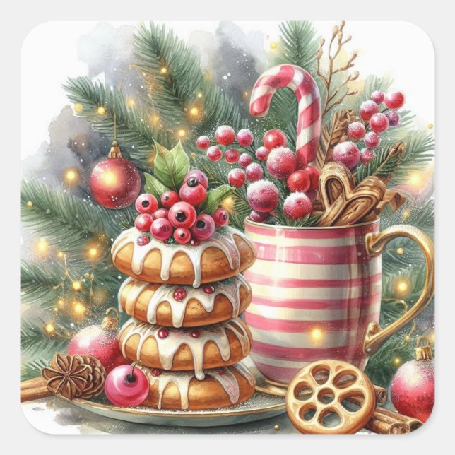 ADESIVO QUADRADO PRESENTES PARA ELA, ELE (Frente)