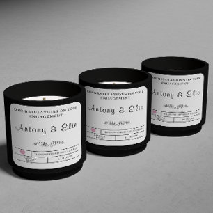 Adesivo Quadrado Presentes personalizados de Noivado para Casal