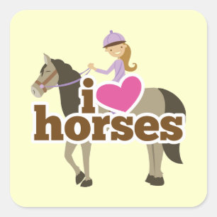 Adesivo Quadrado Presentes personalizados para raparigas - Adoro ca