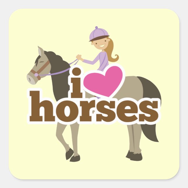 Adesivo Quadrado Presentes personalizados para raparigas - Adoro ca (Frente)