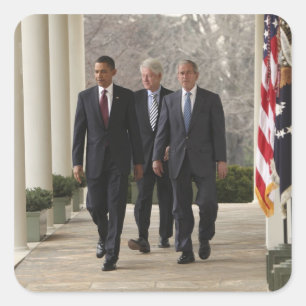 Adesivo Quadrado Presidente Barack Obama e ex-presidentes