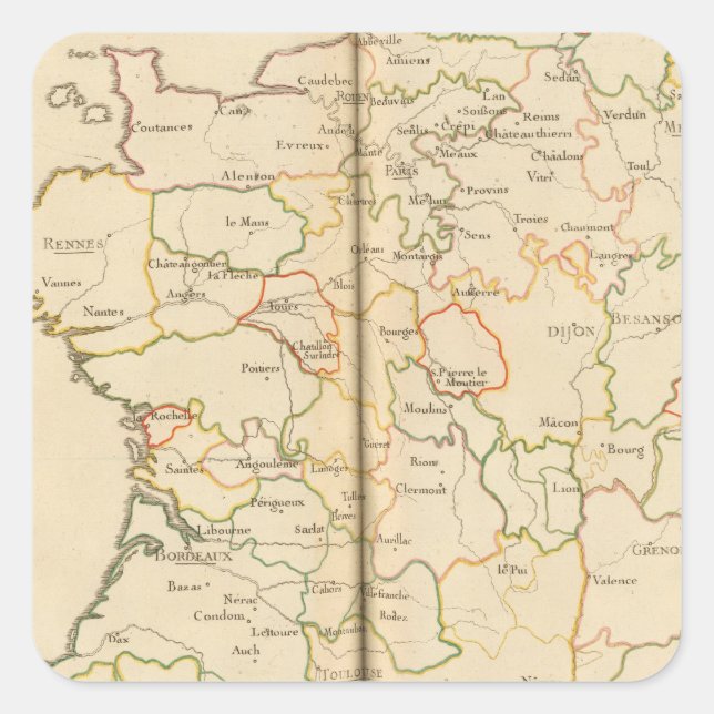 Adesivo Quadrado Presidente da França (Frente)