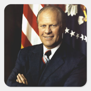 Adesivo Quadrado Presidente dos EUA Gerald Rudolph Ford "Jerry" Ret