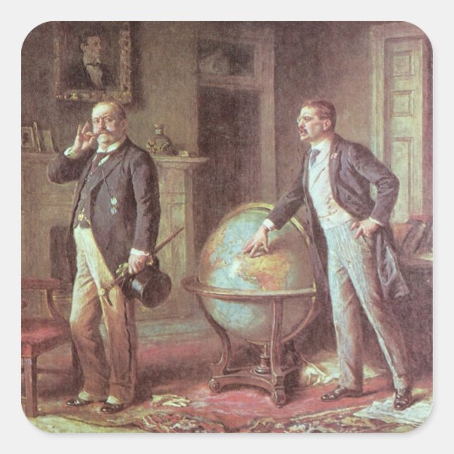 Adesivo Quadrado Presidente Theodore Roosevelt (Frente)