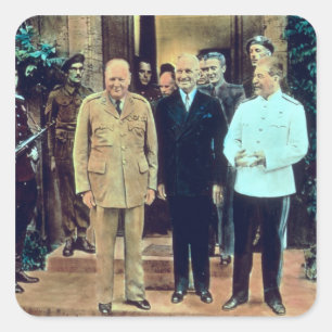 Adesivo Quadrado Presidente Truman e Josef Stalin