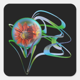 Adesivo Quadrado Preso no autocolante médio