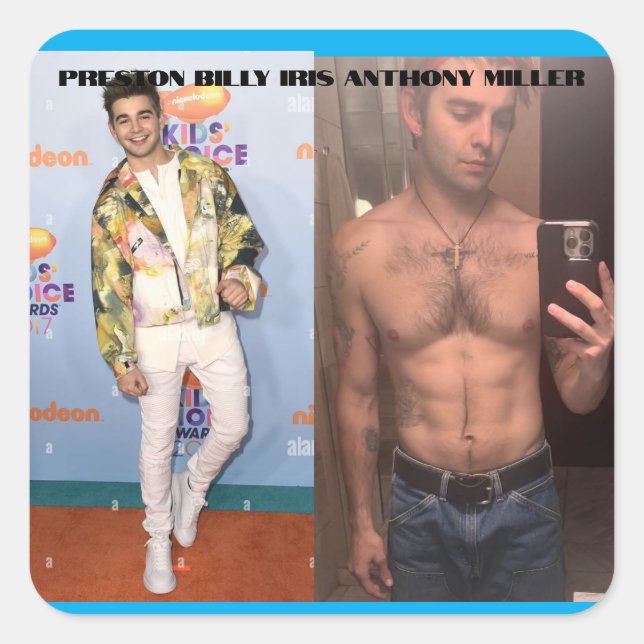 Adesivo Quadrado Preston Billy Iris Anthony Miller Sticker (Frente)