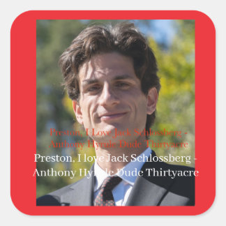 Adesivo Quadrado Preston, eu amo Jack Schlossberg