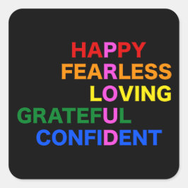 Adesivo Quadrado Preto brilhante