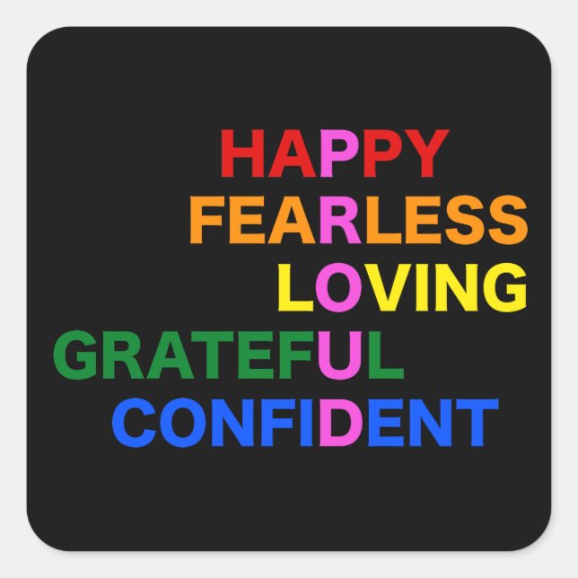 Adesivo Quadrado Preto brilhante (Frente)