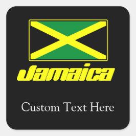 Adesivo Quadrado Preto com Sinalizador Jamaica