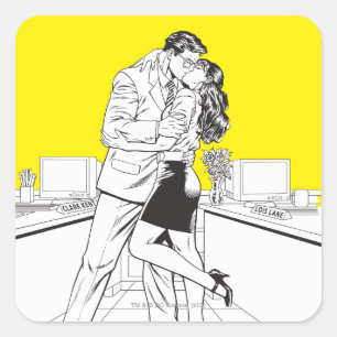 Adesivo Quadrado Preto e Branco Superman 5