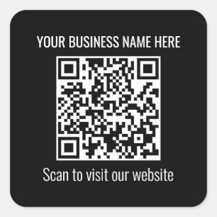 Adesivo Quadrado Preto Quadrado Moderno com Código