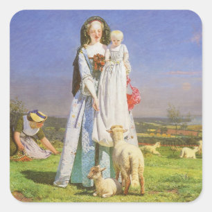 Adesivo Quadrado Pretty Baa Lambs de Ford Madox Brown