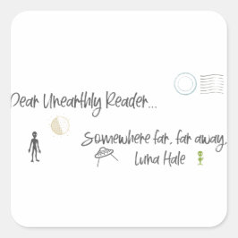 Adesivo Quadrado Prezado Leitor Inteiro