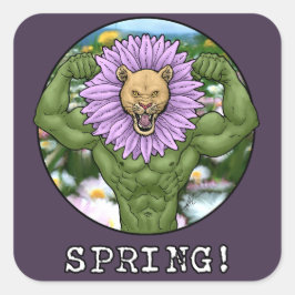 Adesivo Quadrado Primavera Beast