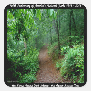 Adesivo Quadrado Primaveras Quentes de Aniversário do Parque Nacion