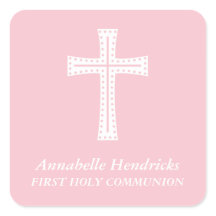 Primeira Comunhão de Raparigas Cruzadas Rosa