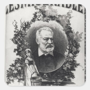 Adesivo Quadrado Primeira edição do título "Os Miseráveis"