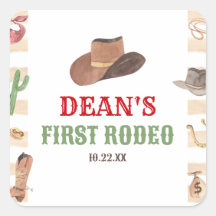 Primeira Festa de aniversário Rodeo Cowboy 1 rua