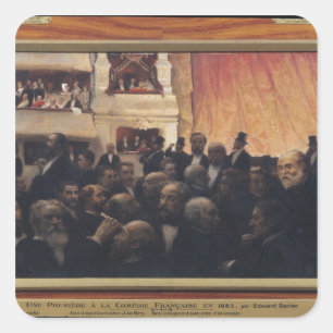 Adesivo Quadrado Primeira noite no Comedie Francaise em 1885