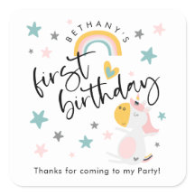 Primeiro aniversario Bonito de Garota Unicórica Ob