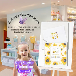 Adesivo Quadrado Primeiro aniversario do bebê - Nosso Pequeno Giras