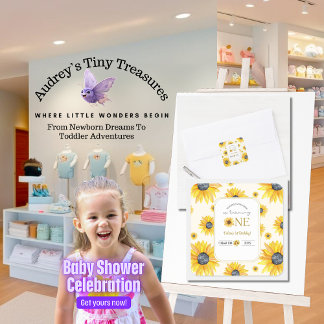 Adesivo Quadrado Primeiro aniversario do bebê - Nosso Pequeno Giras