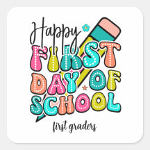 Primeiro dia de escola colorido elementar retrô