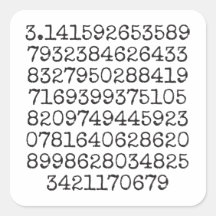 Primeiros 100 dígitos do Pi Sticker