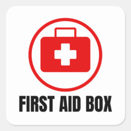 Adesivo Quadrado Primeiros socorros e emergência