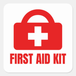 Adesivo Quadrado Primeiros socorros e emergência