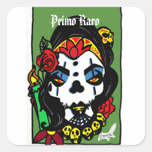 Adesivo Quadrado Primo Raro espanhol Kousin Freaky