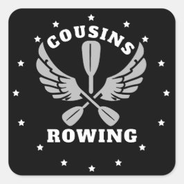 Adesivo Quadrado Primos Remados