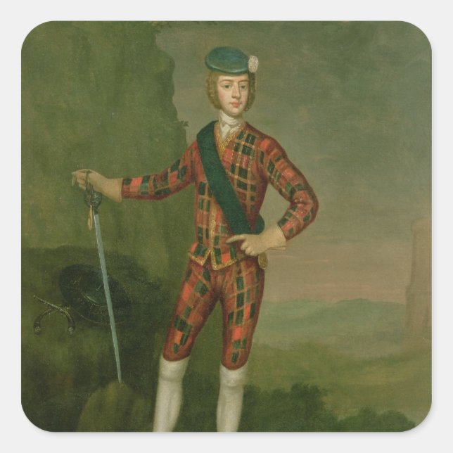 Adesivo Quadrado Prince Charles Edward Stuart (Frente)