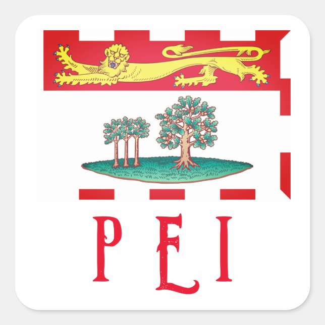 Adesivo Quadrado Prince Edward Island Flag (Frente)