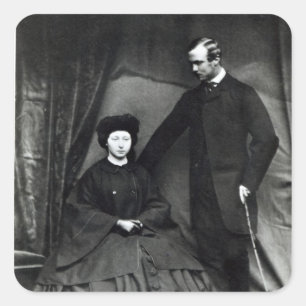 Adesivo Quadrado Princesa Alice e príncipe Ludwig de Hesse, 1860