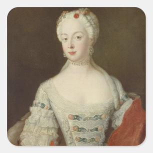Adesivo Quadrado Princesa de coroa Elisabeth Christine von Preussen