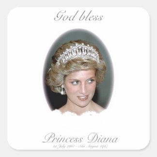 Adesivo Quadrado Princesa deus abençoe Diana