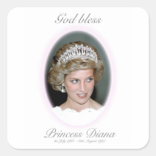 Adesivo Quadrado Princesa deus abençoe Diana