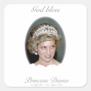 Adesivo Quadrado Princesa deus abençoe Diana - Lembrança