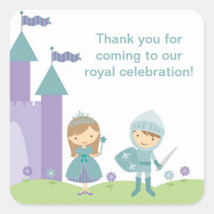 Adesivo Quadrado Princesa e Knight Stickers