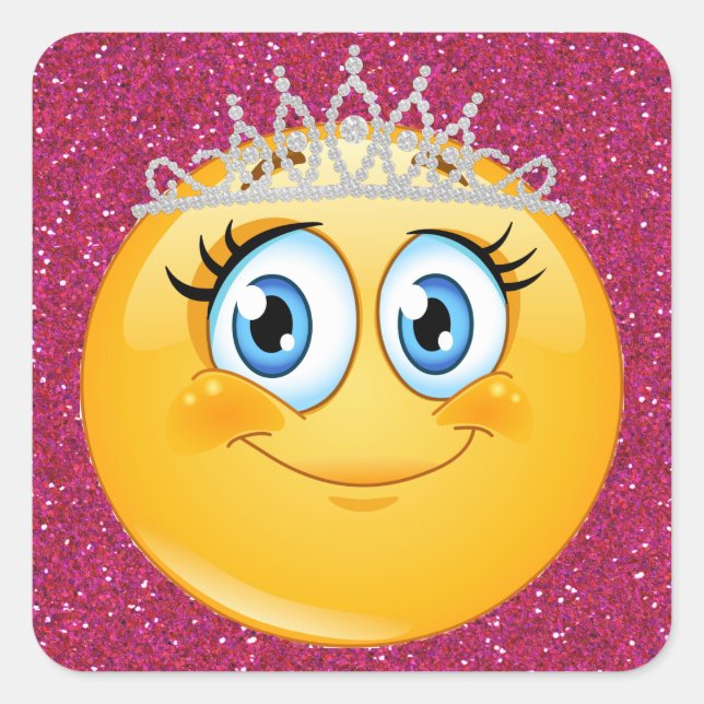 Adesivo Quadrado Princesa Face Sticker - SRF (Frente)