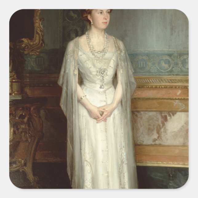 Adesivo Quadrado Princesa Victoria Eugenie, Rainha da Espanha (Frente)