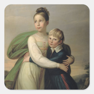 Adesivo Quadrado Príncipe Albrecht e princesa Louise, c.1817