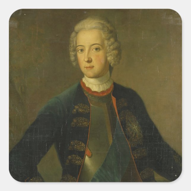 Adesivo Quadrado Príncipe Herdeiro Frederick II, 1728 (Frente)