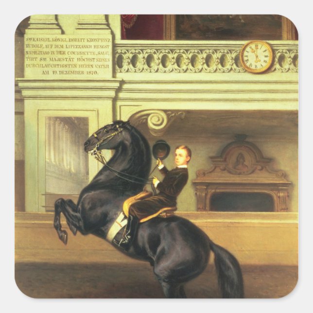 Adesivo Quadrado Príncipe Herdeiro Rudolfo da Áustria (Frente)