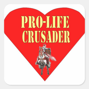 ADESIVO QUADRADO PRO LIFE CRUSADER