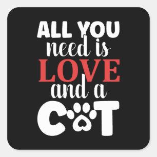 Adesivo Quadrado Problemas de Comportamento de Cat